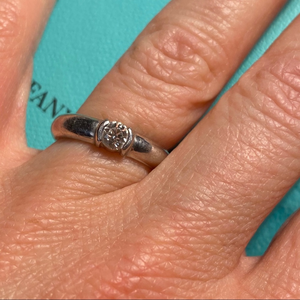 Tiffany & Co Etoile Platinum Diamond Ring